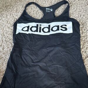 Adidas Women's Black and White Tank Top
